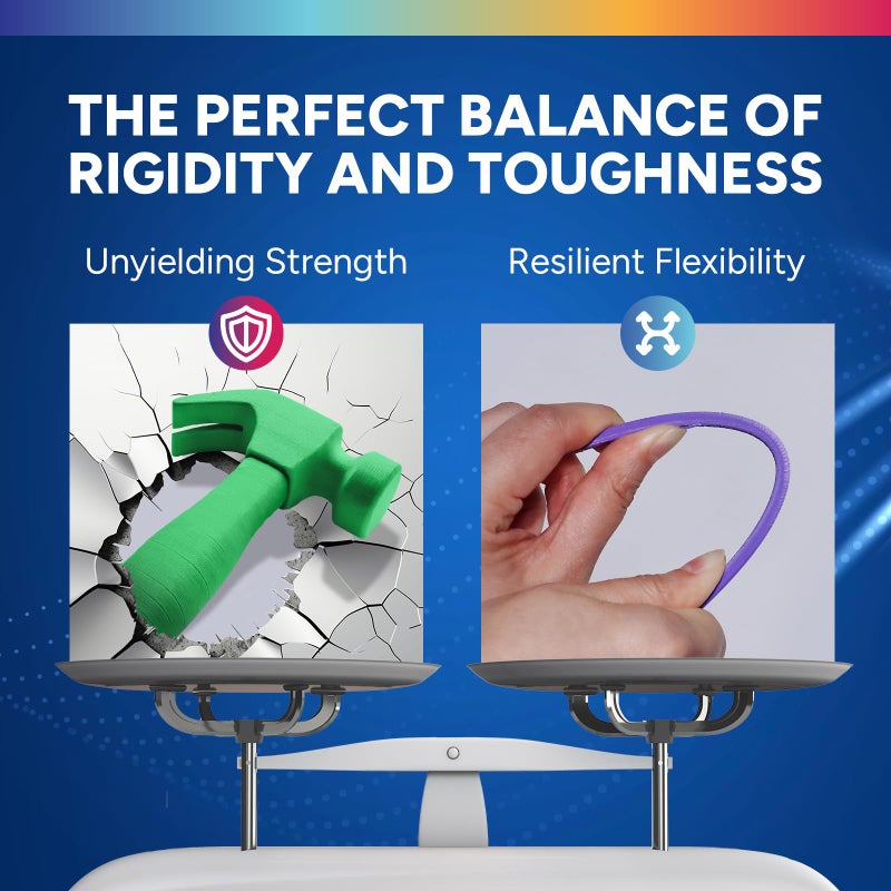 OVERTURE PLA Plus (PLA+) Filament 1.75mm, Stronger & More Durable, Professional Toughness 3D Printer Filament 1kg (2.2lbs), High Precision +/- 0.02mm, Tangle-Free (Black,2-Pack) - Image 3